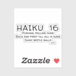 HAIKU 16 AUFKLEBER