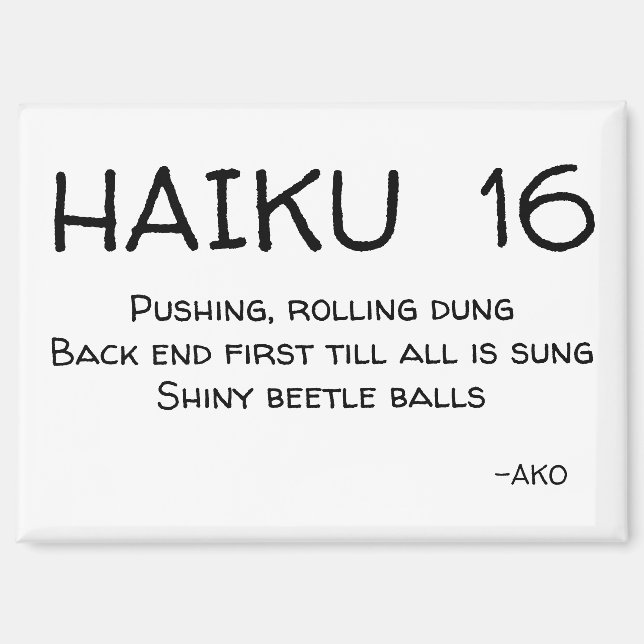 HAIKU 16 MAGNET (Vorderseite)