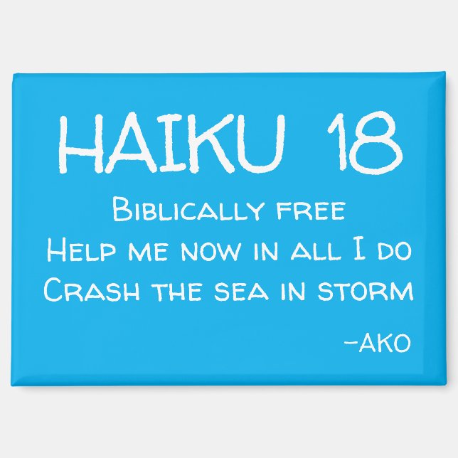 HAIKU 18 MAGNET (Vorderseite)