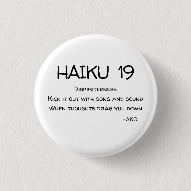 HAIKU 19 BUTTON (Vorderseite)