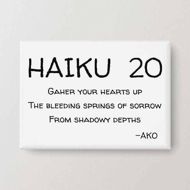 HAIKU 20 BUTTON (Vorderseite)