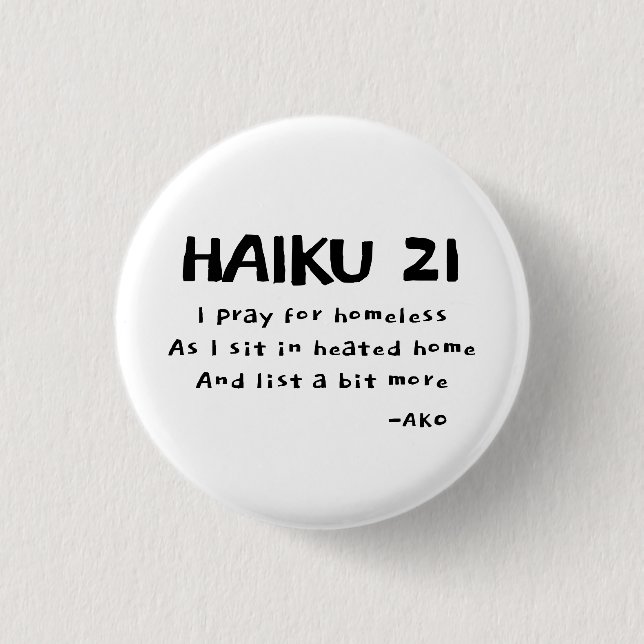 HAIKU 21 BUTTON (Vorderseite)
