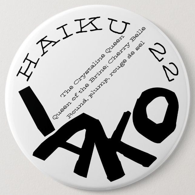 HAIKU 22 BUTTON (Vorderseite)