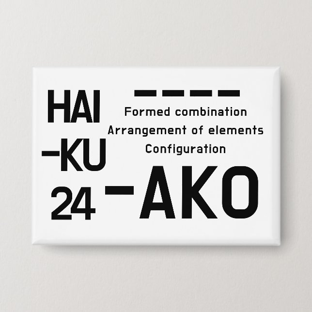 HAIKU 24 BUTTON (Vorderseite)