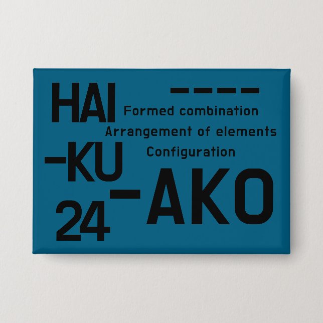 HAIKU 24 BUTTON (Vorderseite)