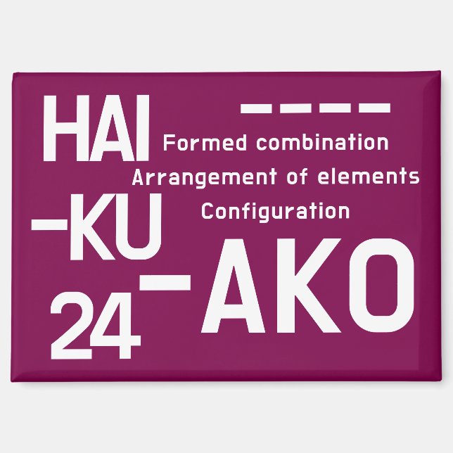 HAIKU 24 MAGNET (Vorderseite)