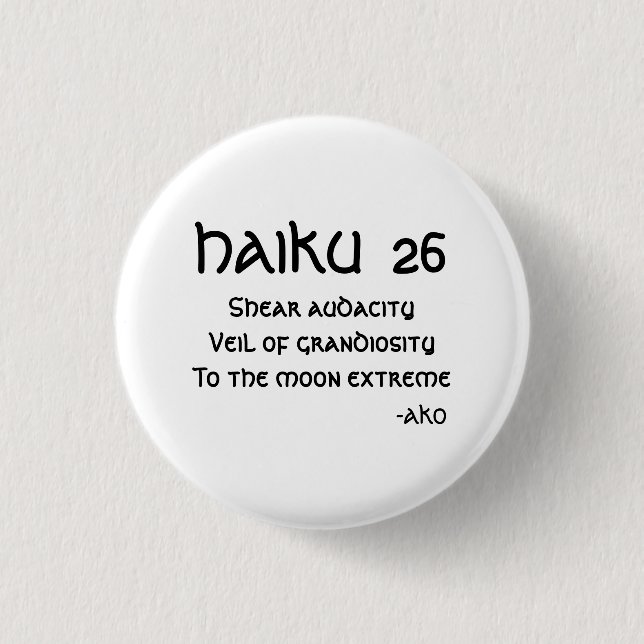 HAIKU 26 BUTTON (Vorderseite)