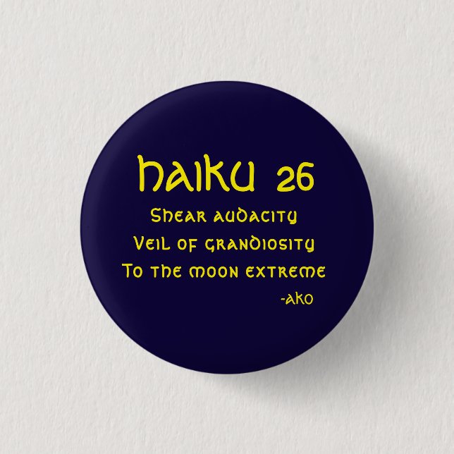 HAIKU 26 BUTTON (Vorderseite)