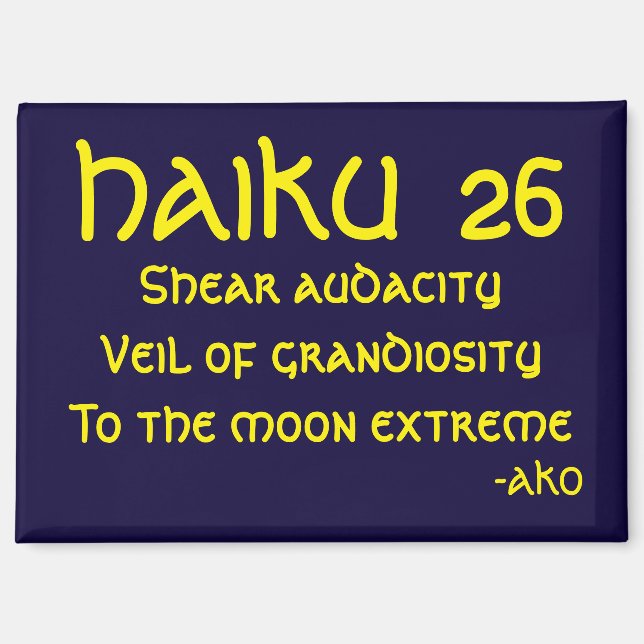 HAIKU 26 MAGNET (Vorderseite)
