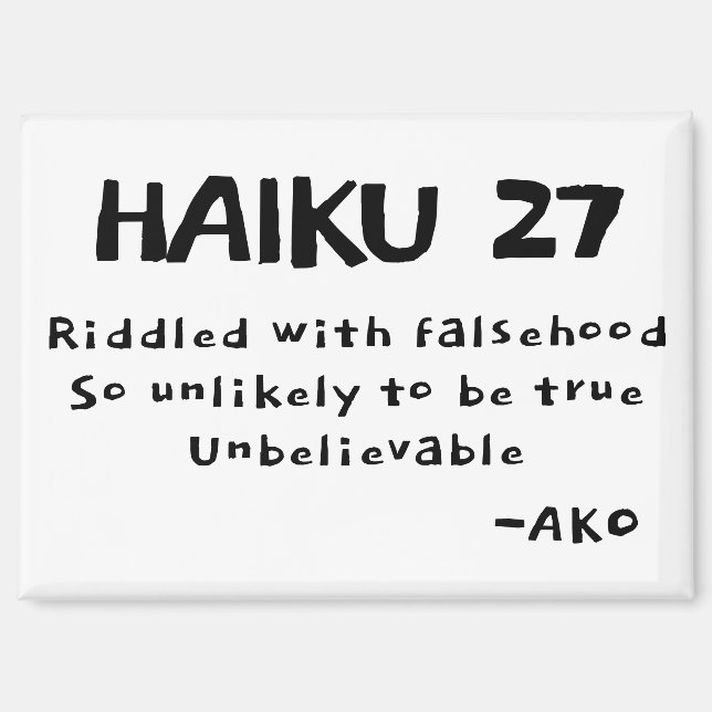 HAIKU 27 MAGNET (Vorderseite)