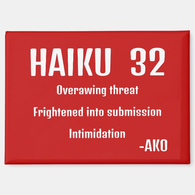 HAIKU 32 MAGNET (Vorderseite)