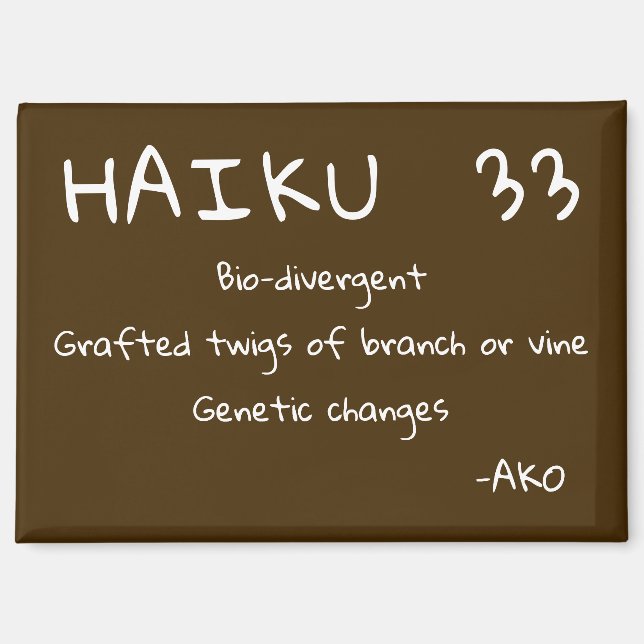 HAIKU 33 MAGNET (Vorderseite)