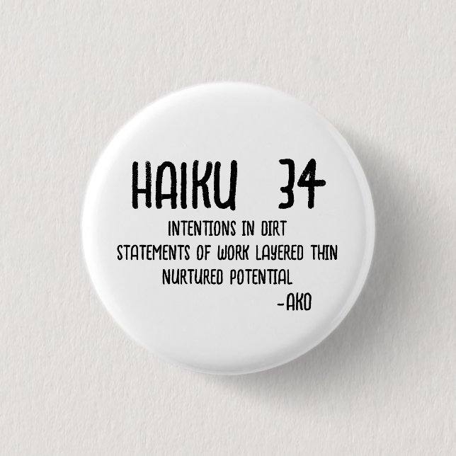 HAIKU 34 BUTTON (Vorderseite)