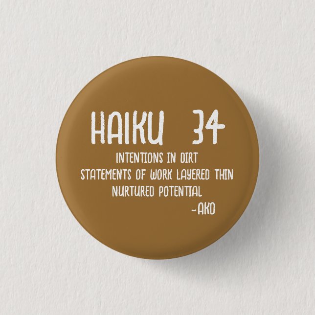 HAIKU 34 BUTTON (Vorderseite)