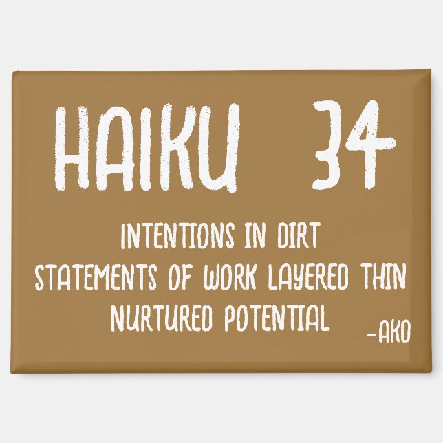 HAIKU 34 MAGNET (Vorderseite)