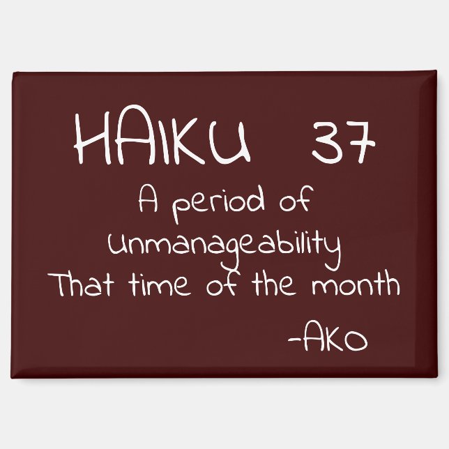 HAIKU 37 MAGNET (Vorderseite)