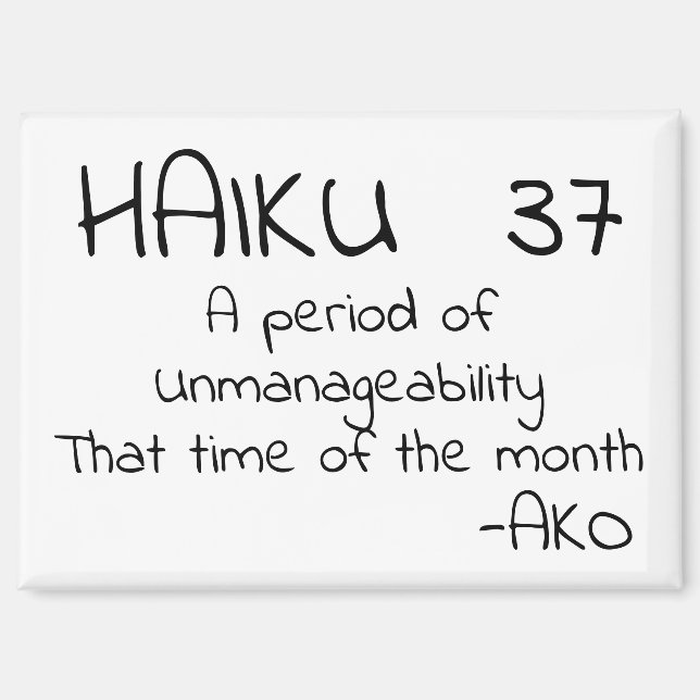 HAIKU 37 MAGNET (Vorderseite)