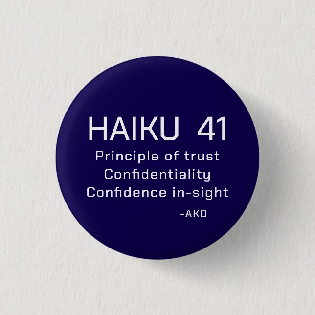 HAIKU 41 BUTTON (Vorderseite)