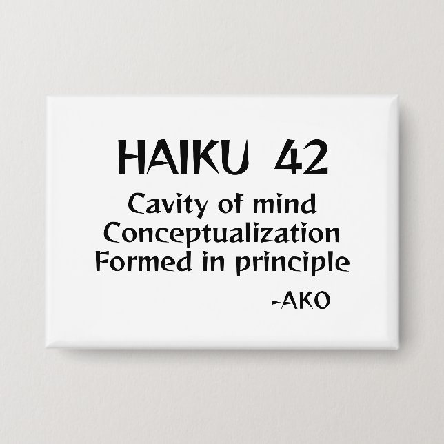 HAIKU 42 BUTTON (Vorderseite)