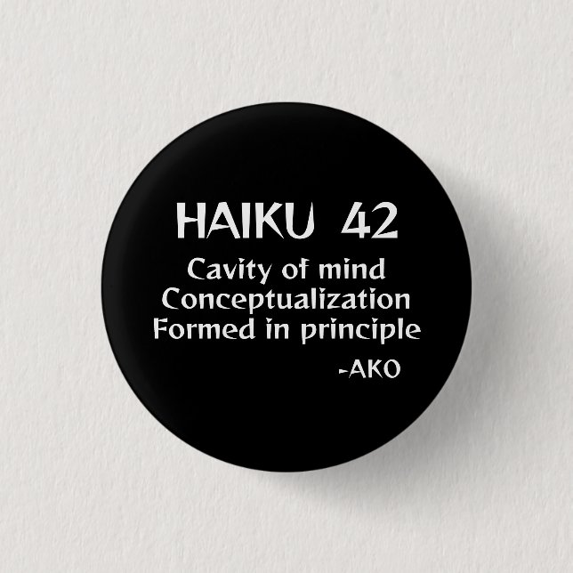 HAIKU 42 BUTTON (Vorderseite)