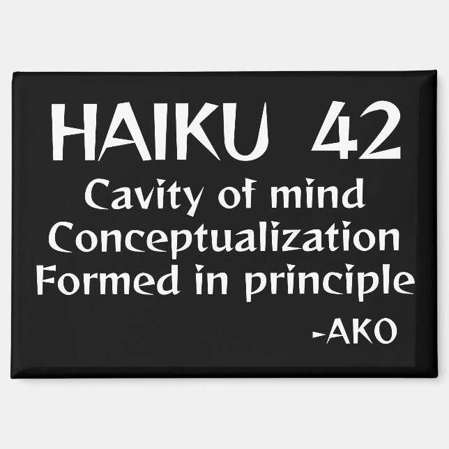 HAIKU 42 MAGNET (Vorderseite)
