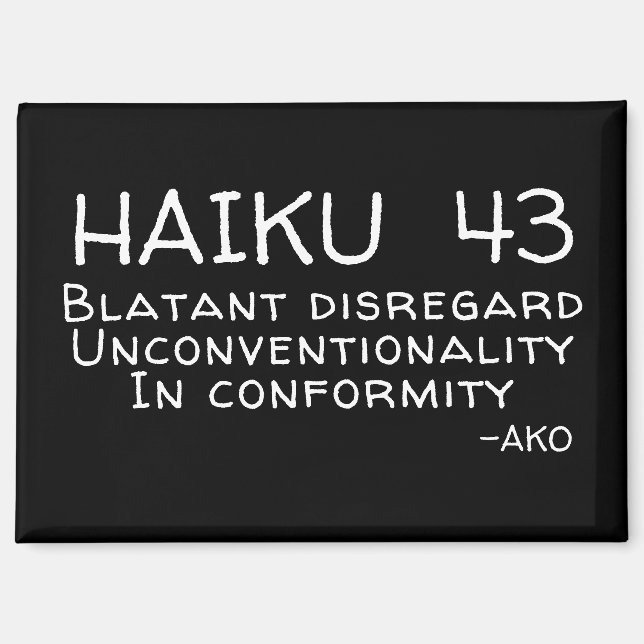 HAIKU 43 MAGNET (Vorderseite)