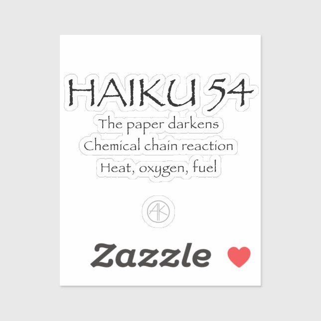 HAIKU 54 AUFKLEBER (Blatt)