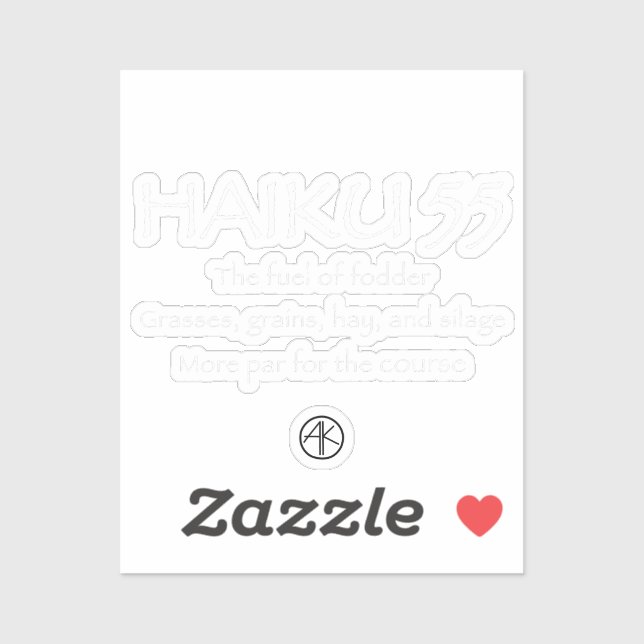 HAIKU 55 AUFKLEBER (Blatt)