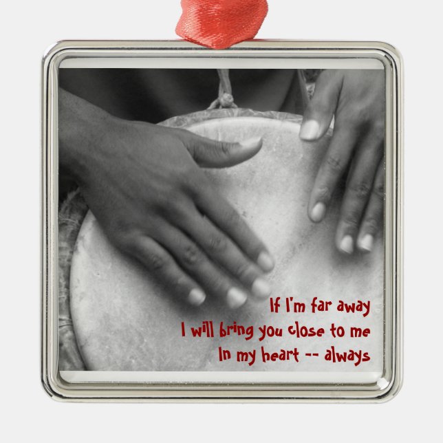 HAIKU Verzierung für Weihnachten oder Kwanzaa Ornament Aus Metall (Vorne)