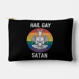 Hail Gay Satan Lustig Goth Gothic Ziege LGBTQ Zubehörtasche