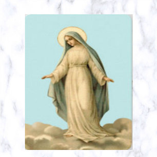 Hail Holy Queen Jungfrau Mary Prayer Card Visitenkarte