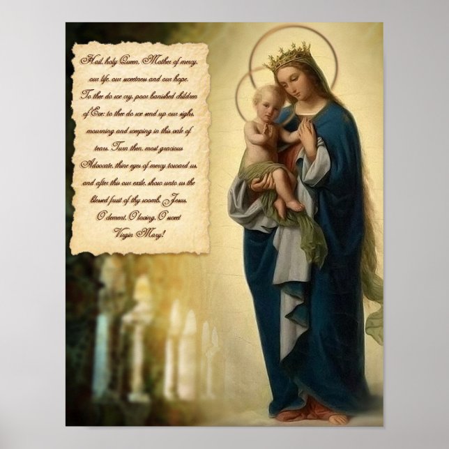 HAIL HOLY QUEEN PRAYER POSTER (Vorne)