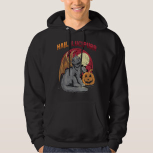 Hail Lucipurr Winged Demon Cat Halloween Kostüm P Hoodie