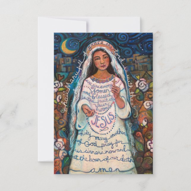 Hail Mary, Ave Maria Gebetkarte (Vorderseite)