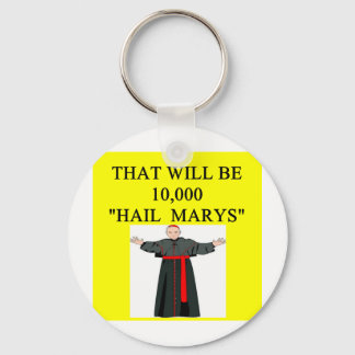 hail mary catholi onfession joke schlüsselanhänger