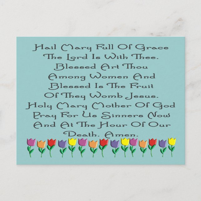 Hail Mary Catholique Prière Cadeaux et Cartes (Devant)