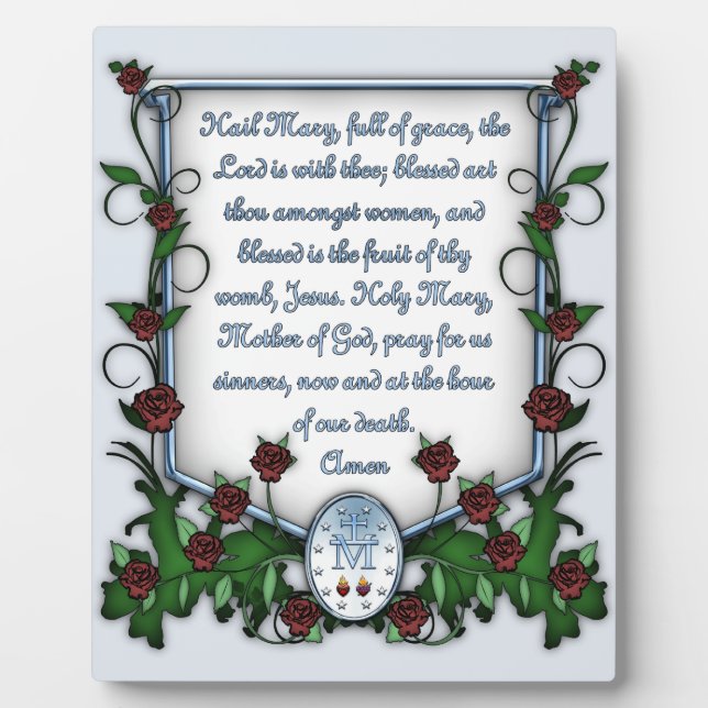Hail Mary Fotoplatte (Vorderseite)