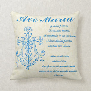 Hail Mary Gebet Religiöse Ave Maria Latein Kissen