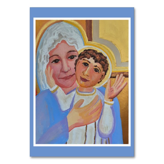 Hail Mary Gebetskarte Tischnummer (Vorderseite)
