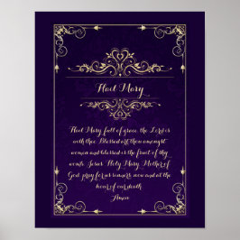 Hail Mary Katholic Prayer Poster
