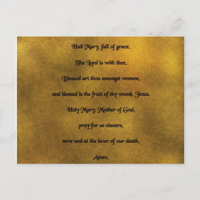 Hail Mary Postcard Postkarte (Vorderseite)