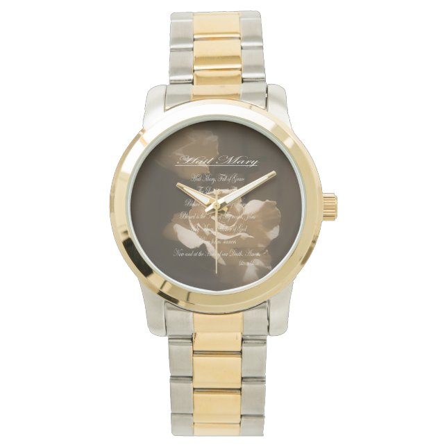 Hail Mary Prayer Armbanduhr (Vorderseite)
