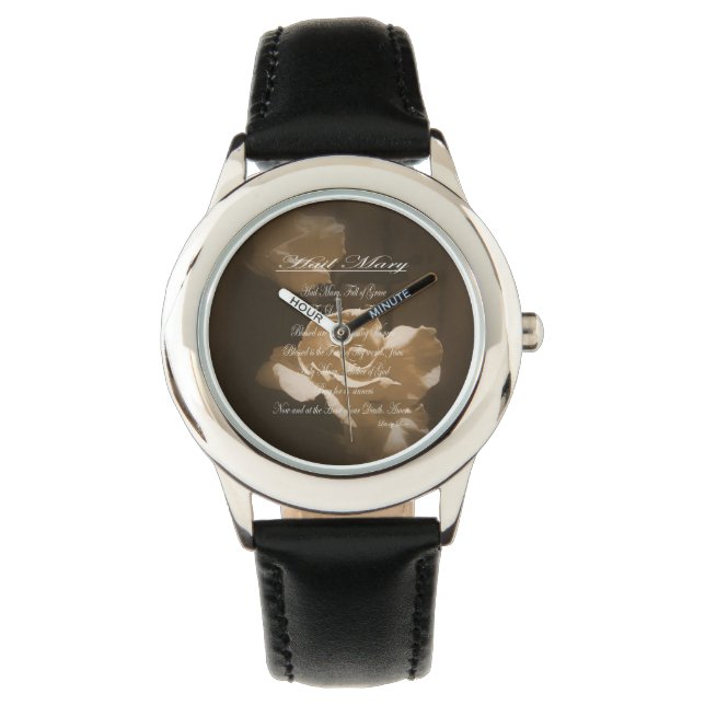 Hail Mary Prayer Armbanduhr (Vorderseite)