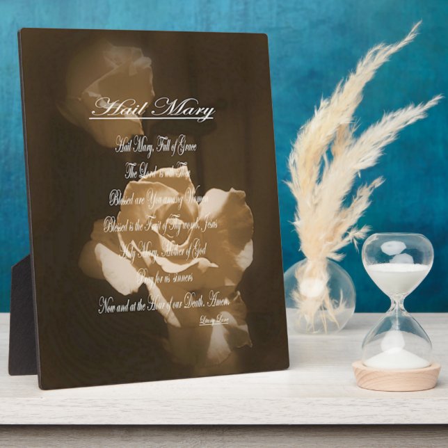 Hail Mary Prayer Fotoplatte (Seite)