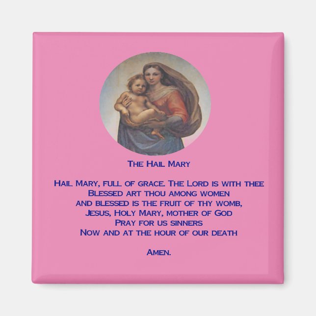 Hail Mary Prayer Magnet (Vorne)