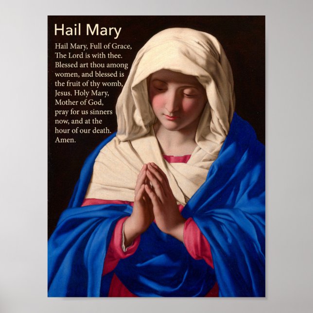 Hail Mary Prayer Poster (Vorne)