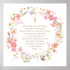 Hail Mary prayer Poster