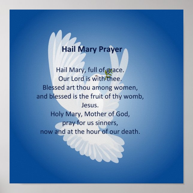 Hail Mary Prayer Poster (Vorne)