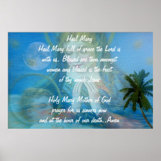 HAIL MARY PRAYER SCHÖN POSTER