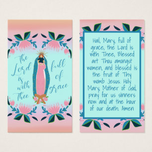 Hail Mary Prière Catholique Enfants Carte Sainte